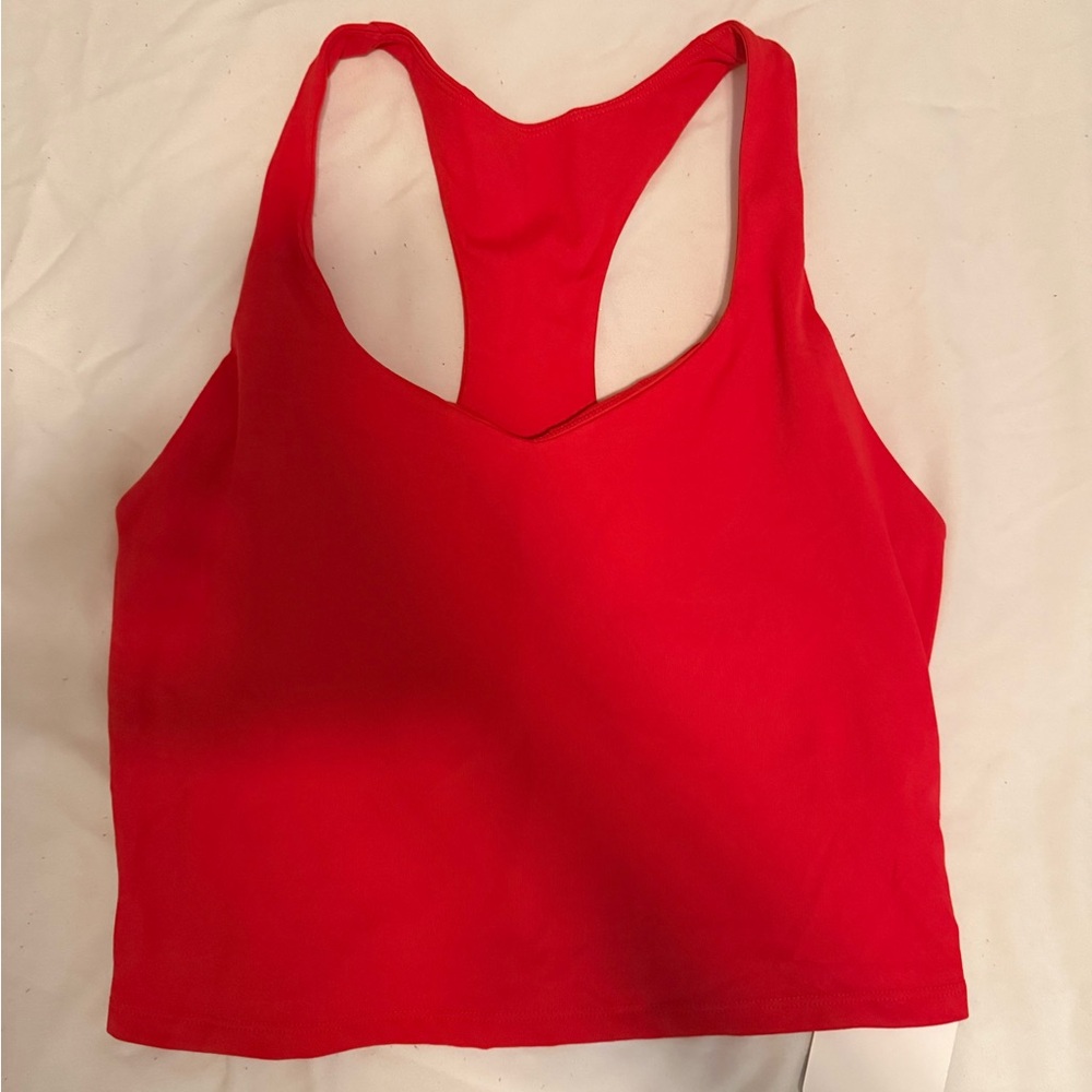 Fabletics Red Racerback Sports Bra